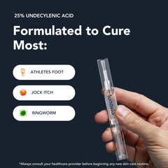 Lunavia Antifungal Pen demonstrates precise targeting for on-the-go spot care.