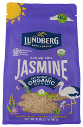 Lundberg Organic Jasmine Brown Rice pack ready for easy weeknight meals