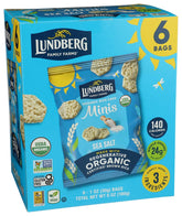 Lundberg Rice Cake Minis Sea Salt packaging showing a light, gluten-free snack option