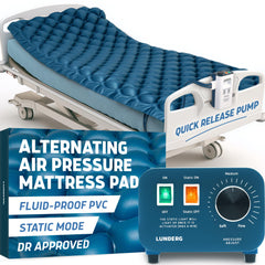 Lunderg alternating air pressure pad with pump for steady support and comfort