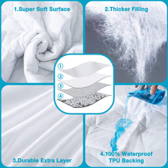 Lunsing breathable mattress pad provides cool comfort through airflow during sleep.