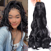 Luoyudu French curly braiding hair 24 inch for natural looking styles