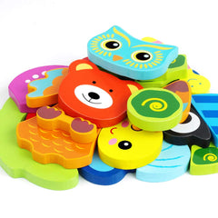 LURLIN bee wooden puzzle encourages fine motor play and problem-solving.