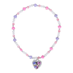 Close-up of the bead necklace from the LUV HER set for colorful styling