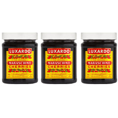 Luxardo Gourmet Cherries jar closeup for rich cocktails and desserts