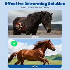 Luxekem dewormer liquid helps restore digestive comfort in horses and other animals.