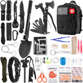 LUXMOM Emergency Survival Kit contents organized for easy access during outdoor adventures.