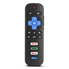 Luyeper Roku remote on table serves as a simple TV replacement option