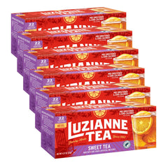 Luzianne Sweet Iced Tea Bags label highlights authentic Southern flavor for home brews.