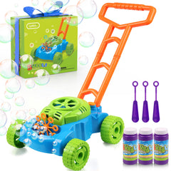 Lydaz bubble lawn mower front view for imaginative outdoor play