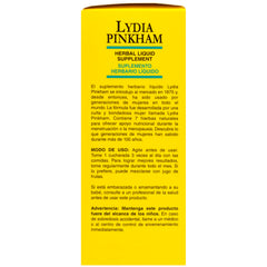 Lydia Pinkham liquid bottle pour-spout eases daily dosing