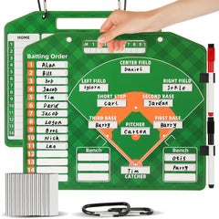 LYINGFISH magnetic baseball lineup board front view showing player positions in dugout