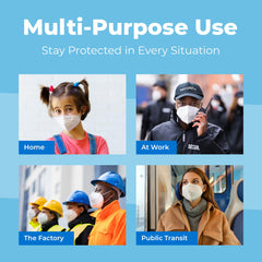 Lyka KN95 mask adjustable nose clip for a secure fit.