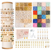 Lynnmos clay beads kit front view showing vibrant colors for creative jewelry