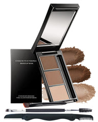 LYSdefeu eyebrow palette three colors in compact with mirror for daily shaping.