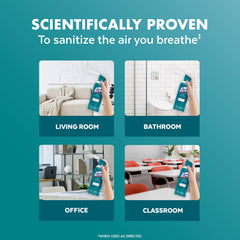 Lysol Air Sanitizer used in a bathroom for fresh air.