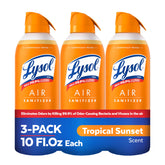 Lysol Air Sanitizer spray bottle top view to refresh room air