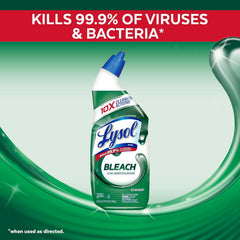 Lysol angled nozzle directs power under the rim for full coverage