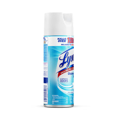 Close-up of Lysol label showing 99.9% germ kill claim.
