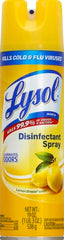 Lysol Disinfectant Spray Lemon Breeze angled bottle ready for use.