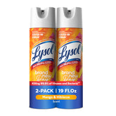 Lysol Mango & Hibiscus spray bottle for easy disinfecting on surfaces