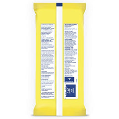 Lysol Disinfecting Wipes Lemon Lime Blossom close-up showing wipe texture.
