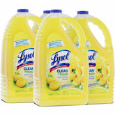 Lysol Multi-Surface Cleaner bottle pouring to disinfect and deodorize surfaces.