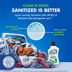 Lysol added during rinse cycle to sanitize garments