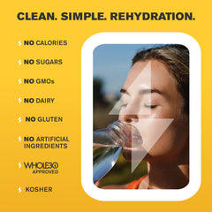 Label highlights ionic minerals from the Great Salt Lake for hydration.