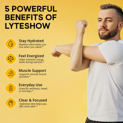 LyteShow water mix shows easy integration into a tall glass.