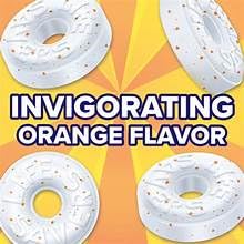 Close-up view of bold citrus and mint flavors in LifeSavers Orange Mint.