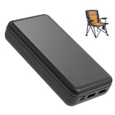 Lyzuepely 20000mAh battery pack front view powering outdoor gear