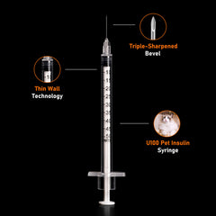 LZHNB syringe barrel clearly marked with flanges for secure, smooth injections.