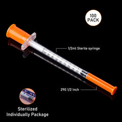 LZHNB disposable syringe shown in individual packaging for hygiene on the go.