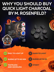 M. ROSENFELD charcoal disc compatible with resin and incense rituals