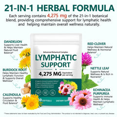 Maaoun Lymphatic Drainage capsules closeup showing softgels