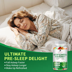 MABEFY hemp gummies magnesium and vitamins bottle label highlighting nutrient support
