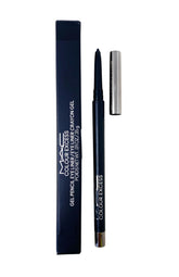 MAC Colour Excess Gel Pencil Eye Liner Glide Or Die carbon black close-up swatch showing rich pigment
