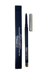 MAC Colour Excess Gel Pencil Eye Liner Glide Or Die carbon black close-up swatch showing rich pigment