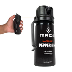 Mace Magnum 3 bottle front view for quick access and deterrence.