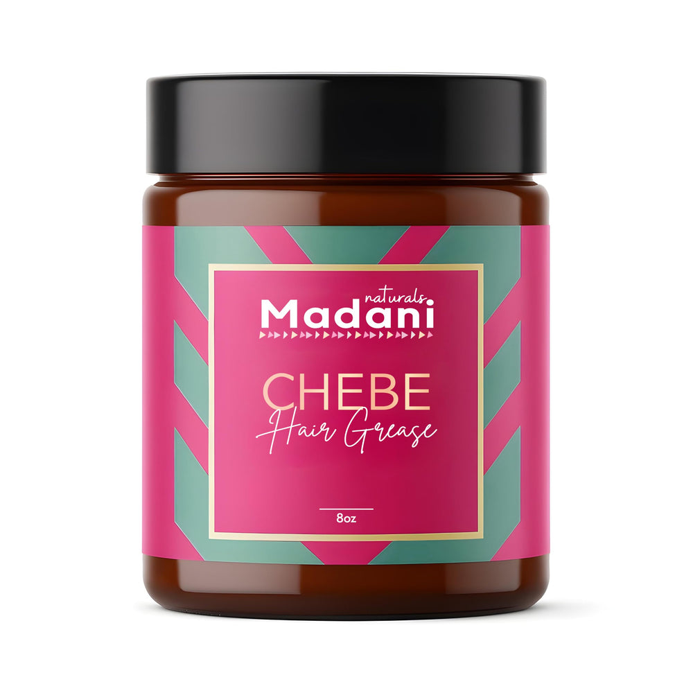 Madani Naturals Chebe Hair Growth Grease jar for scalp nourishment