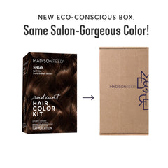 Madison Reed Radiant Color Kit Napoli Brown pack supports a convenient at-home coloring experience.