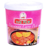 Mae Ploy Massaman paste tub ready for authentic Thai curry at home, richer flavor depth