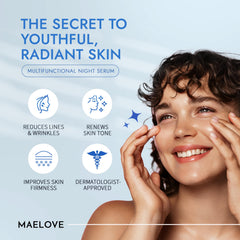 MAELOVE Moonlight serum texture close-up illustrating a fast-absorbing formula