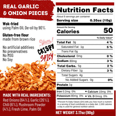MaeMai crispy onion garlic flakes closeup emphasizes light texture and addictive heat.