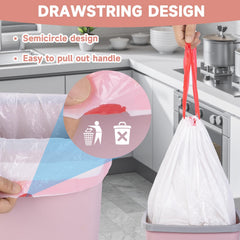 Magesh thick white trash bags resist tears and leaks