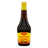 Maggi seasoning bottle pour boosts roasted umami in dishes.