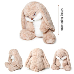 Magic Lion bunny plush showing long brown ears for expressive play