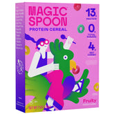 Magic Spoon Fruity box front showing a tasty, high-protein breakfast option