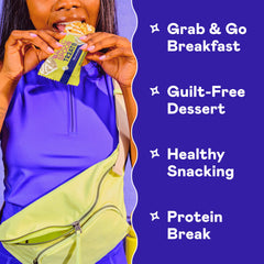 Graphic highlighting 1g net carbs and 1g sugar per serving of Magic Spoon bar